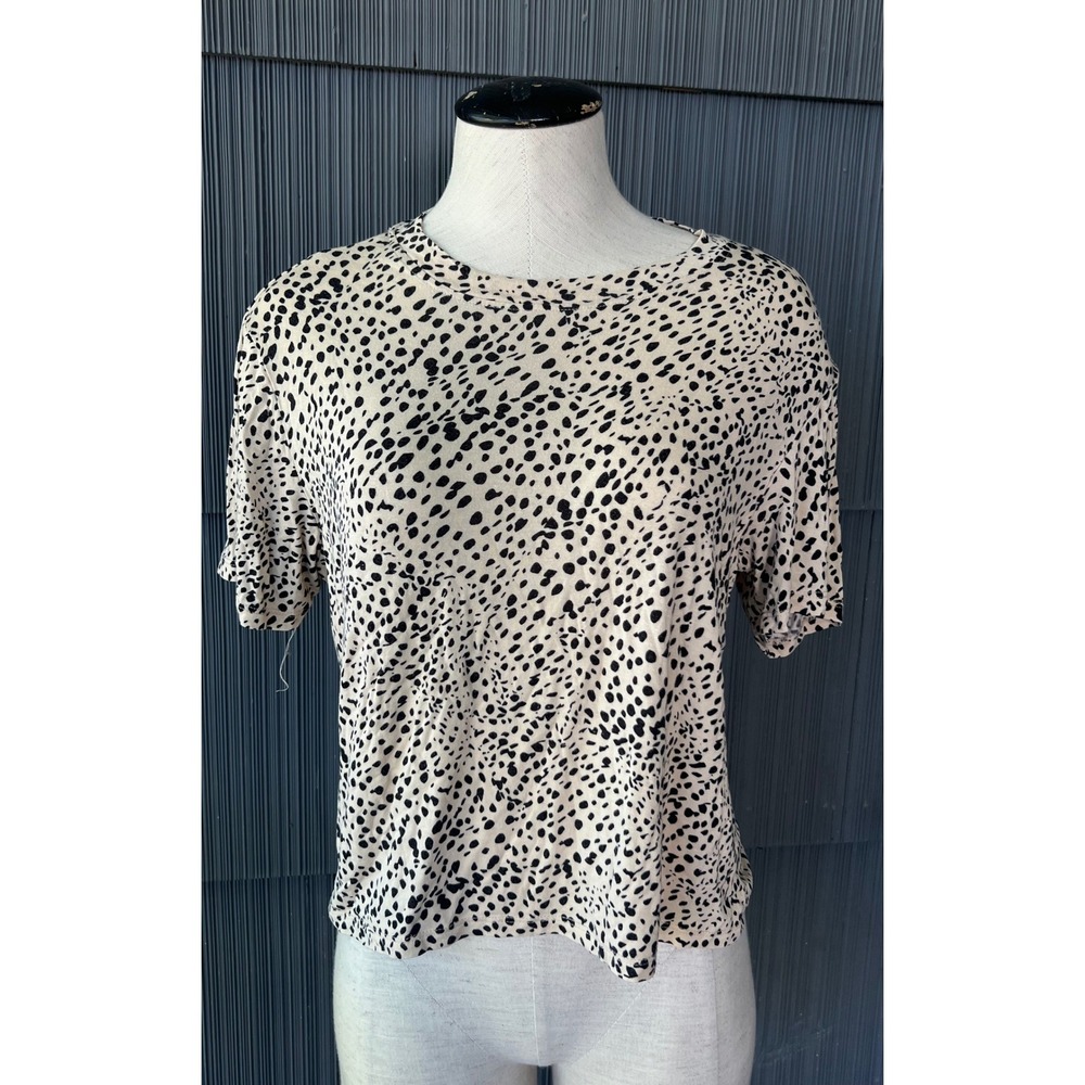 Honeydew Intimates Women Animal Print Lounge Top Short Sleeve Boho Small